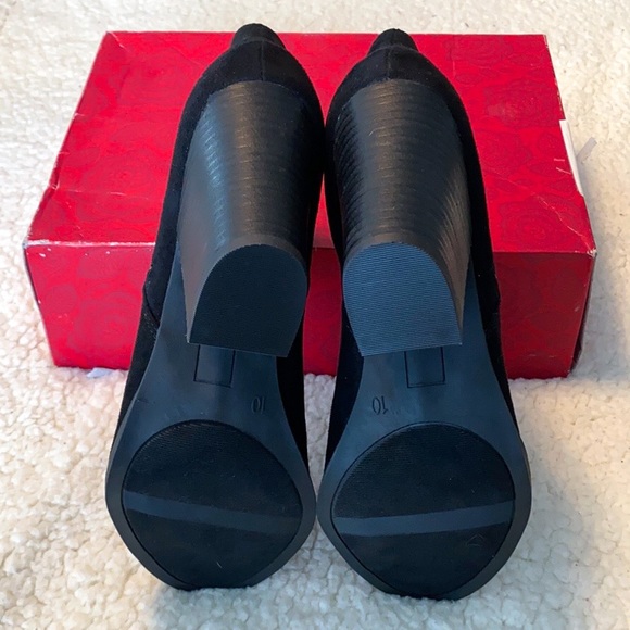 Open Toe Black Bootie - Carlo Santana Boots- New - Picture 3 of 5